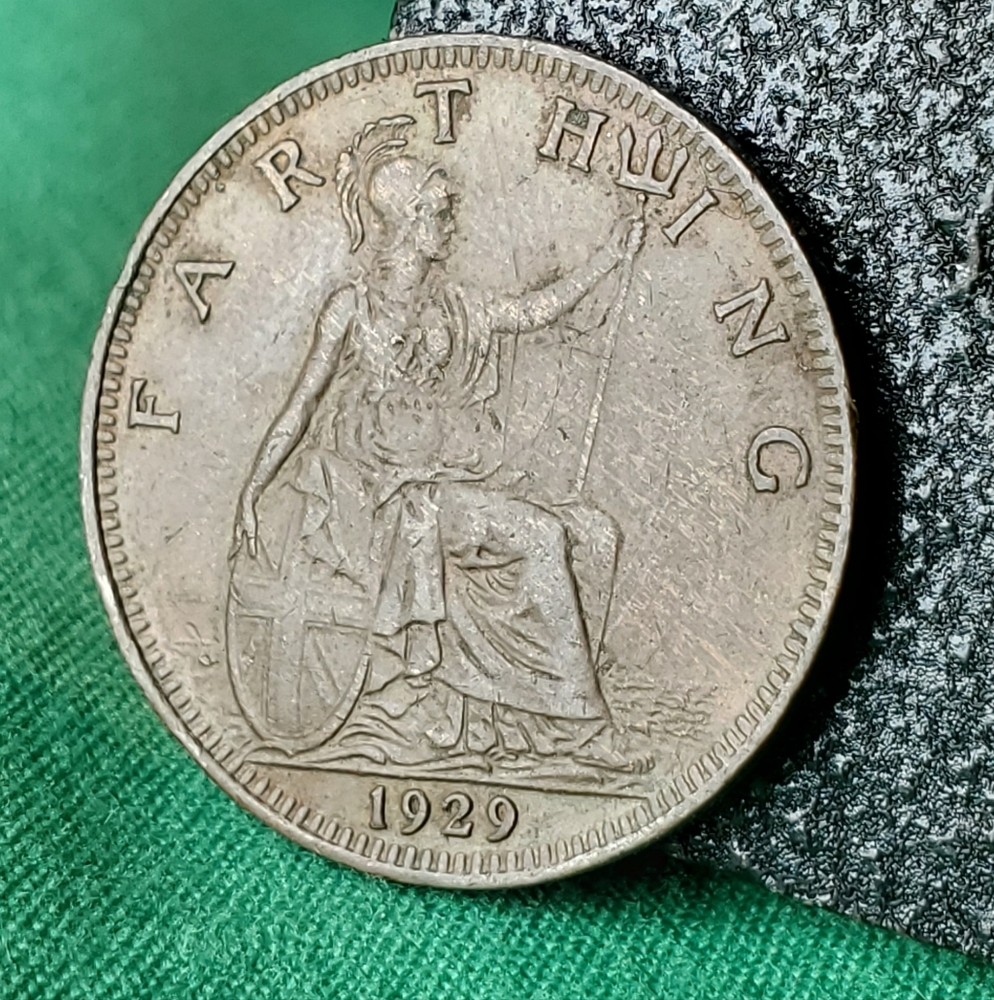 1929 Great Britain Farthing KM# 825